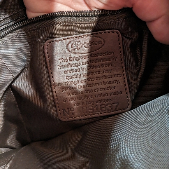 Brighton black brown woven leather shoulder bag - Picture 9 of 12